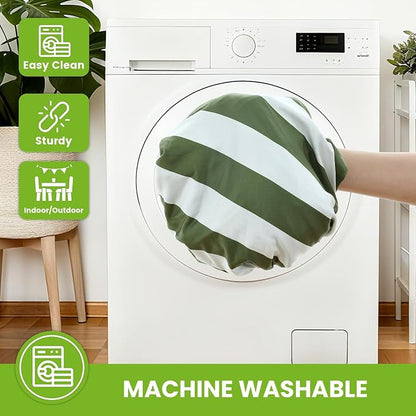 Smiry Spandex Fitted Tablecloth for 4 Foot Rectangle Tables, Washable Picnic Table Cover with Elastic, Stretch Reusable Table Cloth for Outdoor, Camping, Dining & Kitchen (Stripe, 24"x48")