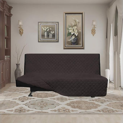 Easy-Going Reversible Couch Cover, Large Futon Sofa, Chocolate/Chocolate | Machine Washable Slipcover For Dogs, Water Resistant Furniture Mat For Living Room, Non-Slip Sofa Cover, Pet Friendly
