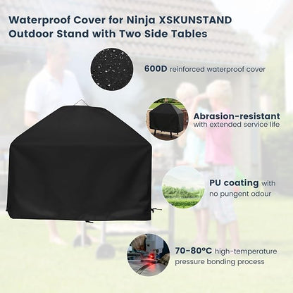 Waterproof Cover for Ninja XSKUNSTAND Outdoor Stand with Two Side Tables | Grill OG700/800/900 Series, Oven OO101, Artisan Pizza Oven MO201 - Fits Ninja XSKUNSTAND Outdoor Waterproof (Cover Only)
