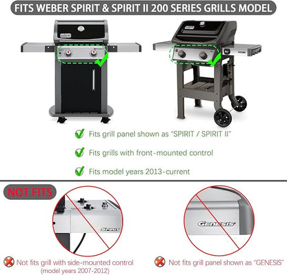 Spirit Grill Replacement Parts 7637 Grates 7635 Flavorizer Bars for Weber Spirit and Spirit II 200 Series Grills with Front Mount Controls E-210 E-215 E220 S210 S-215 S220 II E-210 II S-210 E210