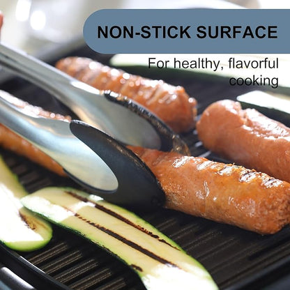 OVENTE Electric Indoor Grill with 13x10 Inch Non-Stick Cooking Surface, 1000W Fast Heat Up Power, Adjustable Temperature, Removable and Dishwasher Safe Grilling Plate and Drip Tray, Black GD1632NLB