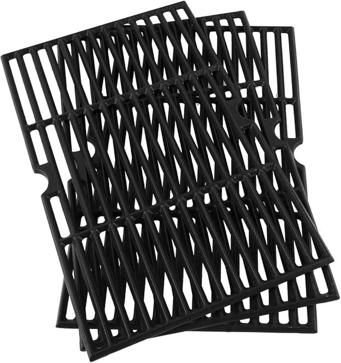 SafBbcue 16.5 Inch Grill Grates for Kenmore Grill Parts 6 Burner 146.47223610 146.23681310 146.23766310 Gas Grill Replacement Parts, Cast Iron Grill Cooking Grates for Kenmore Grill Replacement Parts