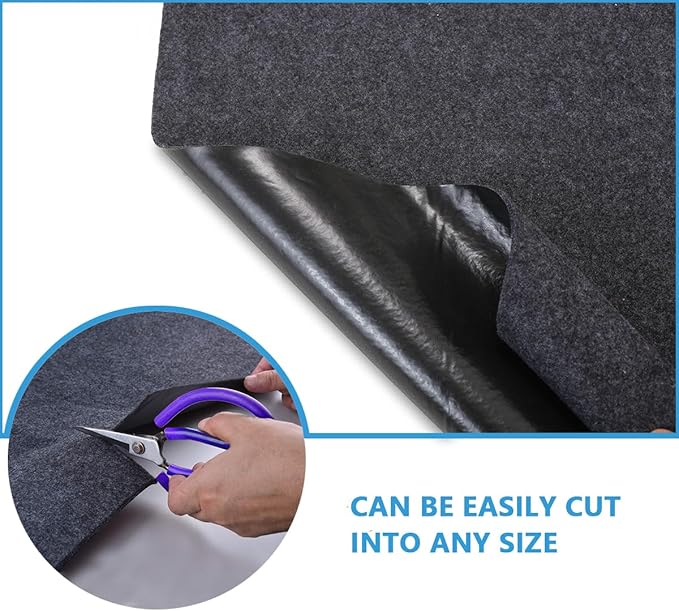Gas Grill Mat，Premium BBQ Mat—Protects Decks and Patios from Grease Splashes,Soft Absorbent Material-Contains Grill Splatter，Anti-Slip and Waterproof Backing，Washable (36" x 48")