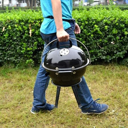 Bbq Grill Charcoal Grill Charcoal Stove Portable Charcoal Grill With Lid Outdoor Cooking Camping Charcoal Barbecue Folding BBQ Round Grill Barbecue Grill Charcoal Griddle