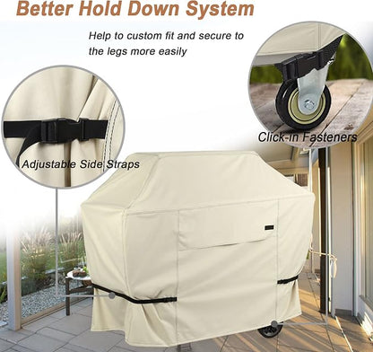 NettyPro Griddle Cover for Blackstone 36 inch Griddle Waterproof Heavy Duty 4 Burner Flat Top Gas Grill Cover 36" Cooking Station, Beige