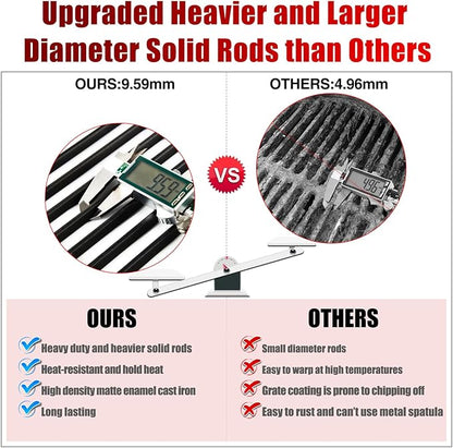 66097 Genesis ii E-410 Grill Grates Replacement Parts for Weber Genesis ii 400 Series II E-410 II SE-410 E-435 S-435 66089 GS4 Cooking Grates Accessories Kitchenaid 740-0781 720-0856V Cast Iron Grids