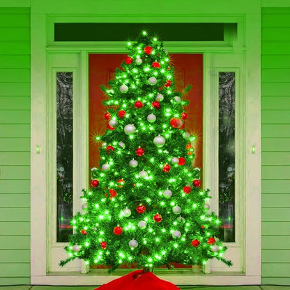 262FT 800 LED Outdoor String Lights, Green Christmas Lights Indoor | Plug in Waterproof 8 Modes Clear Wire String Twinkle Lights for Bedroom Outside Patio Yard Xmas Party Halloween Decorations