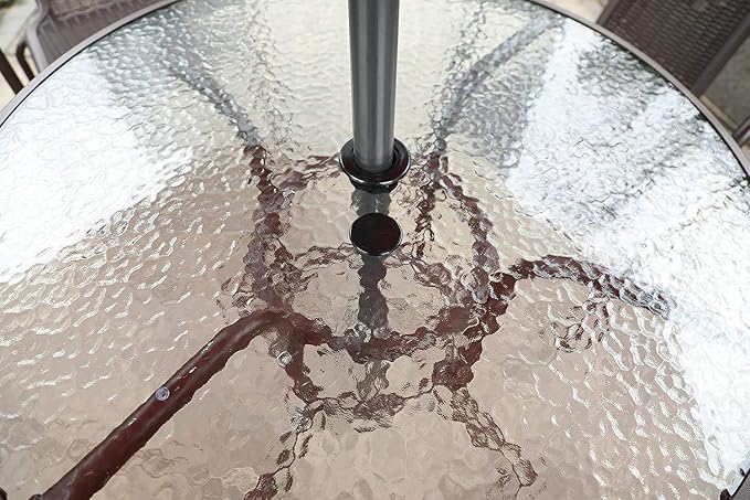 SUQ I OME Parasol Umbrella Hole Ring Plug and Cap Set, for Parasol Umbrella Table Hole Cover Insert