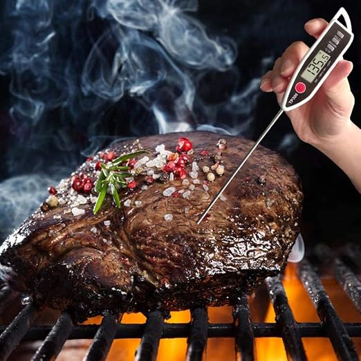 Digital Meat Food Thermometer for Candy Candle Milk BBQCooking Kitchen BBQ, Probe Instant Read Thermometer for Pork Deep Fry Roast Baking Temperature