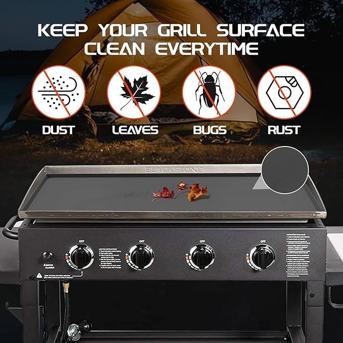 Silicone Griddle Mat for Blackstone 17 Inch Griddle, Heavy Duty Food Grade Silicone Griddle Cover, Griddle Accessories for Blackstone Grill, All Season Protective Cover (Gray, 17 Inch)