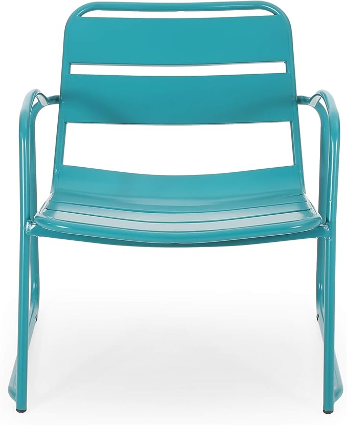 Christopher Knight Home Cowan Outdoor Dining Chair (Set of 2), Matte Teal