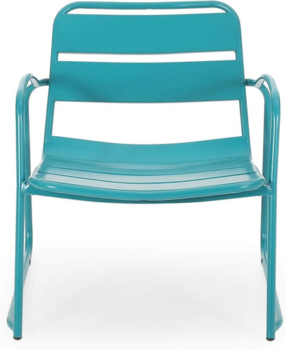 Christopher Knight Home Cowan Outdoor Dining Chair (Set of 2), Matte Teal