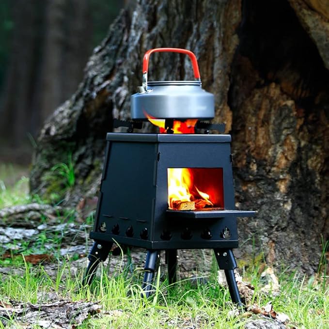 Portable Charcoal Grill for Camping BBQ Grills Outdoor Barbecue Grill, Household Charcoal Baking Pan Oven Fire Pit, Heavy-Duty Iron Stove for Backyard Party,A-1