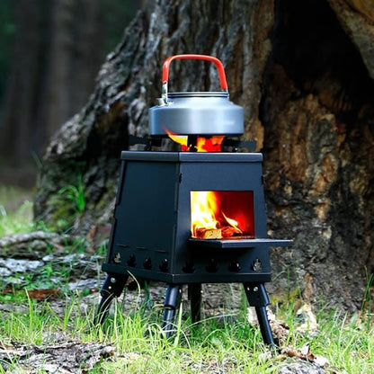 Portable Charcoal Grill for Camping BBQ Grills Outdoor Barbecue Grill, Household Charcoal Baking Pan Oven Fire Pit, Heavy-Duty Iron Stove for Backyard Party,A-1
