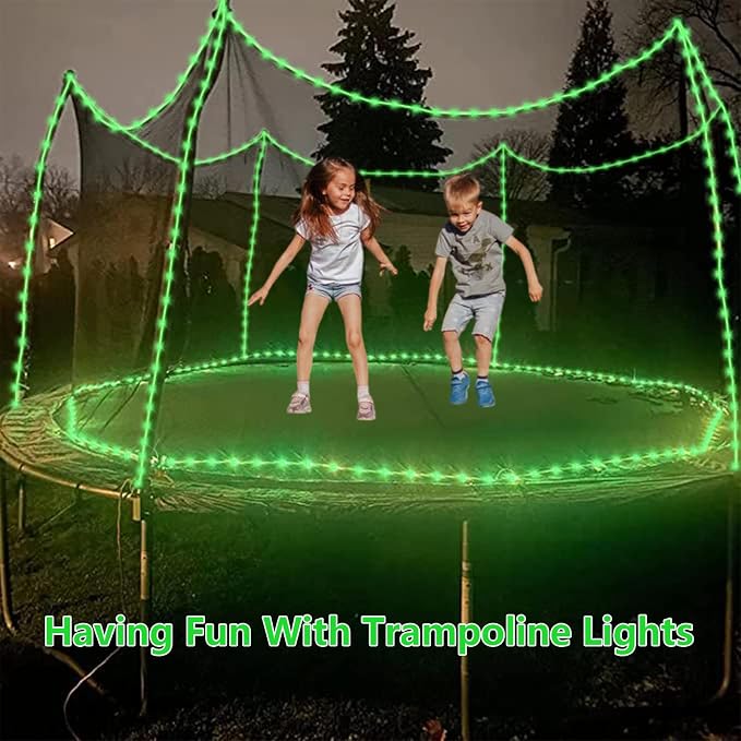 QITONG Green Solar Halloween Lights Outdoor Waterproof, 2 Pack Each 33ft 100 LED Rope Lights, Fairy Lights in Clear Thin Tube with 8 Modes