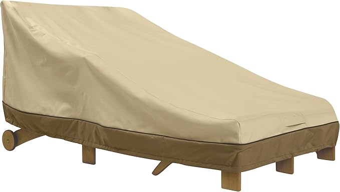 Classic Accessories 55-464-011501-00 Veranda Double Wide Patio Chaise Lounge Cover, Patio Furniture Covers