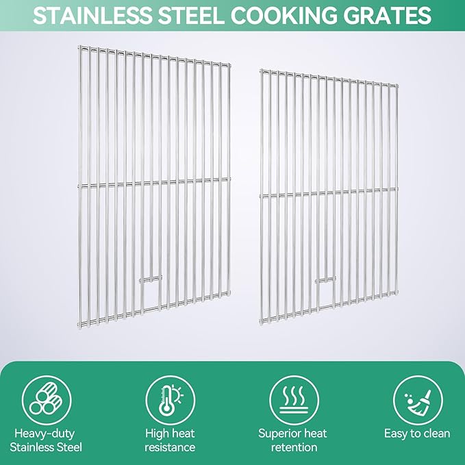 720-0830H Grill Replacement Parts for Nexgrill 4 Burner 720-0830D 720-0783C 720-0958A, 5 Burner 720-0888N, 17 Inch Stainless Steel Grill Grates, Heat Shields, Grill Burners, Igniters for Uniflame
