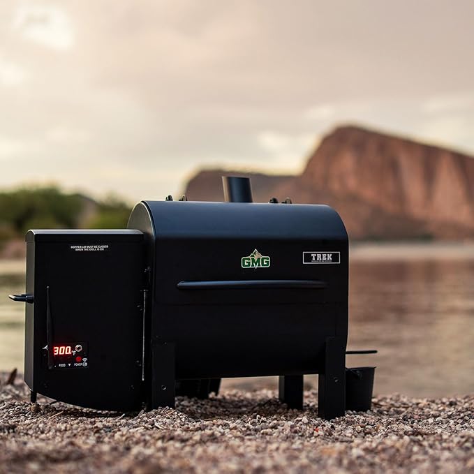 Green Mountain Grills Trek Prime 2.0 Portable Pellet Grill with Cover, WiFi Smart Control, 12V Power, Wood Pellet Smoker for Camping, Tailgating & RV Use, Compact BBQ Grill