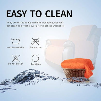 Easy-Going Reversible Couch Cover, Oversized Recliner, Orange/Black | Machine Washable Slipcover For Dogs, Water Resistant Furniture Mat For Living Room, Non-Slip Sofa Cover, Pet Friendly