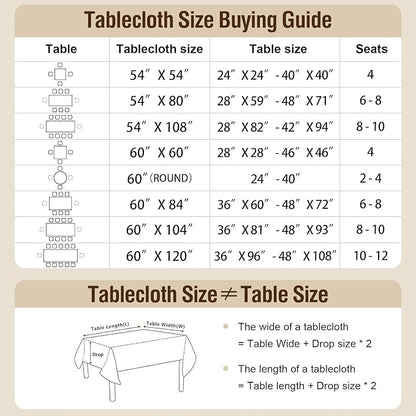 H.VERSAILTEX Linen Table Cloths Floral Printed Tablecloth Spill-Proof Waterproof Table Cover for Dining Buffet Feature Soft and Thick Fabric Wrinkle Free, 60 x 120 Inch, Adela Botanical Motif - Sage