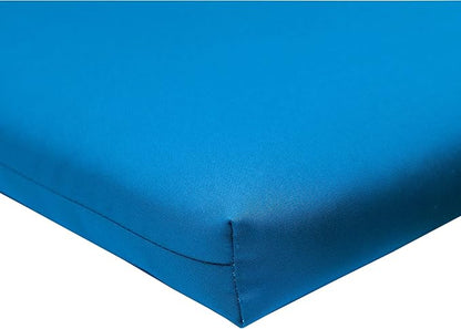 QILLOWAY Outdoor Indoor Chair Pads,Seat Cushions, Square Foam Dining Chair Patio Cushion Set of 4, All Weather, 17" Lx17 Wx3 D (Marine Blue)