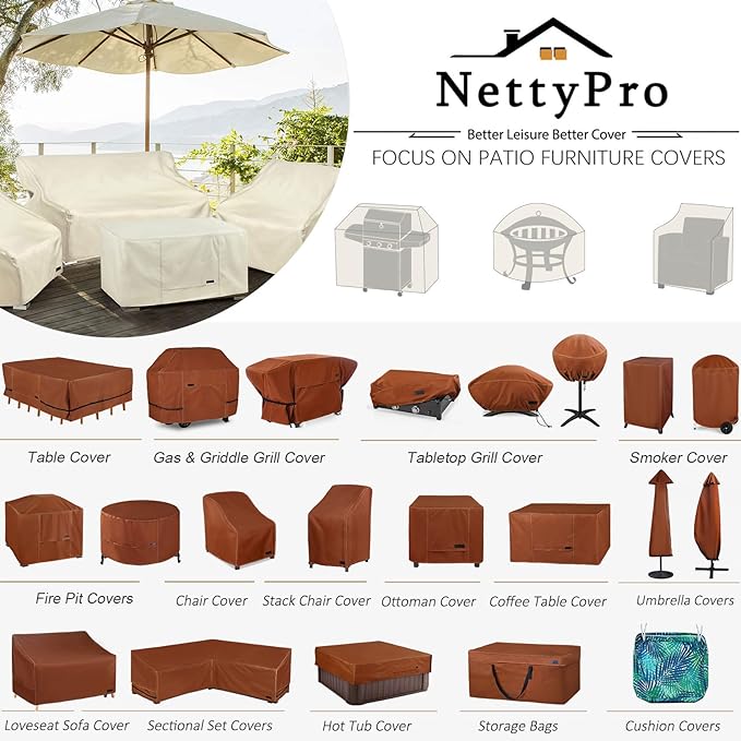 NettyPro Griddle Cover for Blackstone 36 inch Griddle Waterproof Heavy Duty 4 Burner Flat Top Gas Grill Cover 36" Cooking Station, Beige