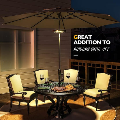 Eletorot 2packs Patio Umbrella Lights-Rechargeable Outdoor Lights for Patio | Patio Table Light 28 LED 3 Lighting Modes for 1.25-1.9inch Pole, Pool Accessories, Garden Backyard Decor