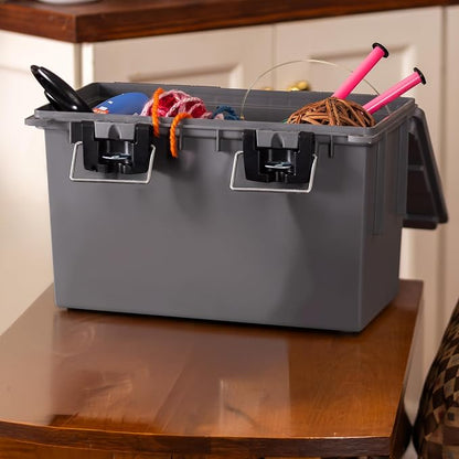 Sheffield XL Ammo Box Made in USA, Stackable Lockable Ammo Storage Box | 4 Pack Lockable Storage Box, Water and Dust Resistant Dry Box, Secures Hunting Gear, Gun Accessories, Supplies, and Bullets