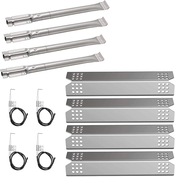 Criditpid Grill Replacement Parts for Kitchenaid 720-0745B 740-0780 720-0745 720-0733A 720-0745A 720-0733, Grill Burner Heat Plate Shield Igniter for Jenn-Air 720-0720 Grill Models.