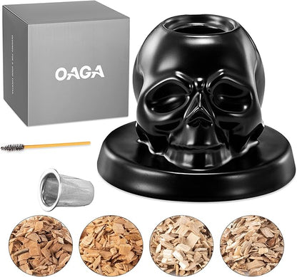 Whiskey Smoker Kit - 4 Wood Chips, Cocktail Smoker Infuser Kit, Old Fashioned Drink Smoker Kit, Birthday Bourbon Whiskey Gifts Valentine's Day Gifts for Men, Husband, Dad