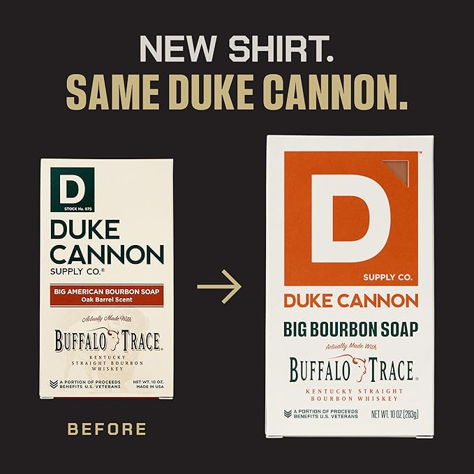 Duke Cannon Supply Co. Extra Large Bar Soap Bundle - Men's Natural Bar Soap With Masculine Scents - Big American Bourbon USA-made soap - All Skin Types - Big Brick of Soap - Bourbon,10 oz (4 Pack)
