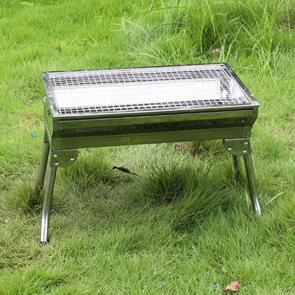 Barbecue Charcoal Grill Charcoal Barbecue BBQ Stove Portable Charcoal Grill Heavy Duty Stainless Steel Barbecue Folding Camping Grill Charcoal BBQ Grill