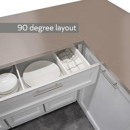 Blue Sky Outdoor Living White Shaker 4-Piece Outdoor Kitchen Combo Set 6 – Modular Weather-Resistant Storage Cabinets