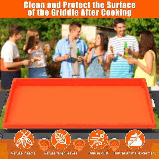 Silicone Griddle Mat Cover for Blackstone - 28XL Inch True All-Encompassing Coverage Heavy Duty Food Grade Grill Buddy Mat, All Season Cooking Surface Protective Cover