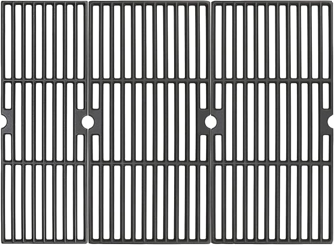 Grill Grates for Char-Broil Performance 4-Burner 463342119 463377017 | Cast Iron Replacement Parts for charbroil 463347017 G321-0005-W1 G321-0006-W1 3-piece 18 x 25 in set