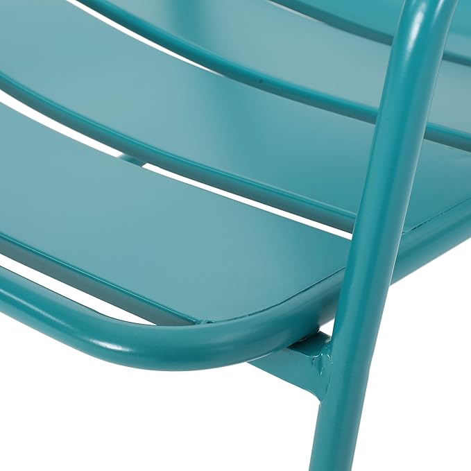 Christopher Knight Home Cowan Outdoor Dining Chair (Set of 2), Matte Teal