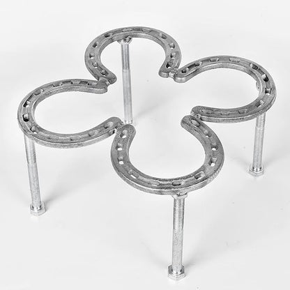 Campfire Dutch Oven Tripod For Cooking Made of Steel Horseshoes-Camping Cooking Tripod-Campfire Stand-Cast Iron Dutch Oven Tool(10.2"X 10.2")