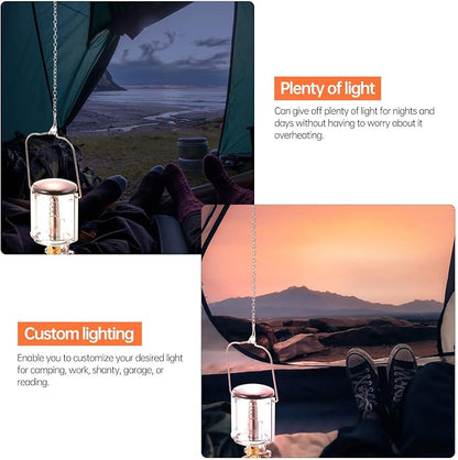 IMIKEYA Portable Gas Lighting Camping Lamp Made of Fine Copper and Stainless Steel, Sturdy Outdoor Camping Light for Barbecue and Garden Lighting, Compact and Easy to Carry