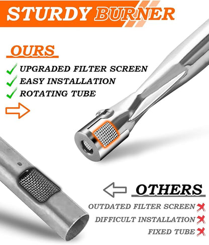 7536 7508 Flavorizer Bars 22.5" and Grill Burner Replacement for Weber Genesis Silver Gold B C Grill Parts, Spirit 300 320 330 700 S310 E310 Grill Parts, Burner Tube Set for Grills Weber 900