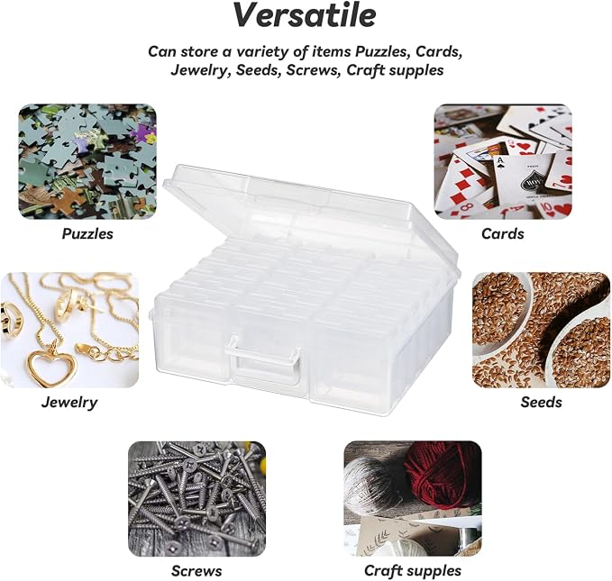 Plastic Storage Box with 18 Small Boxes Large Storage Box (18 Pack-Clear) | Multifunctional Design,Stackable,See Through,Versatile Organization,Space-Saving,Durable,Dust Protection,Clear