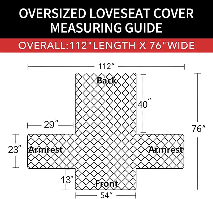 Easy-Going Reversible Couch Cover, 2 Cushion Sofa, Black/Beige | Oversized Loveseat Slipcover For Dogs, Water Resistant Mat, Living Room, Non-Slip Sofa Cover, Pet Friendly