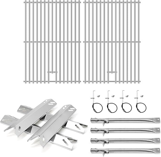 Grill Replacement Parts for Cuisinart GAS9456AS GAS9456ASO, Grill Burners & Heat Tents & Grill Grates for Cuisinart 4 Burner Gas Grill GAS9456AS