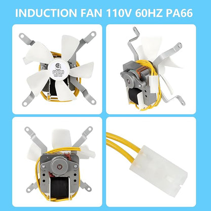 Subody Cldkz Complete Replacement Parts Kit for Pit Boss and Traeger, Auger Motor, Grill Induction Fan, Fire Burn Pot with Screws, Hot Rod Ignitor with Fuse, for Traeger, Pit Boss Wood Pellet Grills