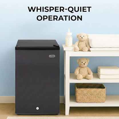 Whynter CUF-301BK 3 cu. ft Energy Star Upright Freezer with Lock – Black | Adjustable Thermostat and Security Lock, Energy Star Rated, Reversible Door, Adds Compact Frozen Storage at Home