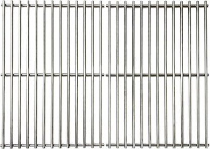DS112 Solid Stainless Steel Cooking grids 2PK Replacement for Weber Spirit 200 Series and Genesis Silver A, Spirit E210, Spirit 500 (Side-Mounted Control) 7521 7523 9855, 15 x 11 1/4 Inch