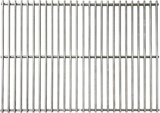 DS112 Solid Stainless Steel Cooking grids 2PK Replacement for Weber Spirit 200 Series and Genesis Silver A, Spirit E210, Spirit 500 (Side-Mounted Control) 7521 7523 9855, 15 x 11 1/4 Inch