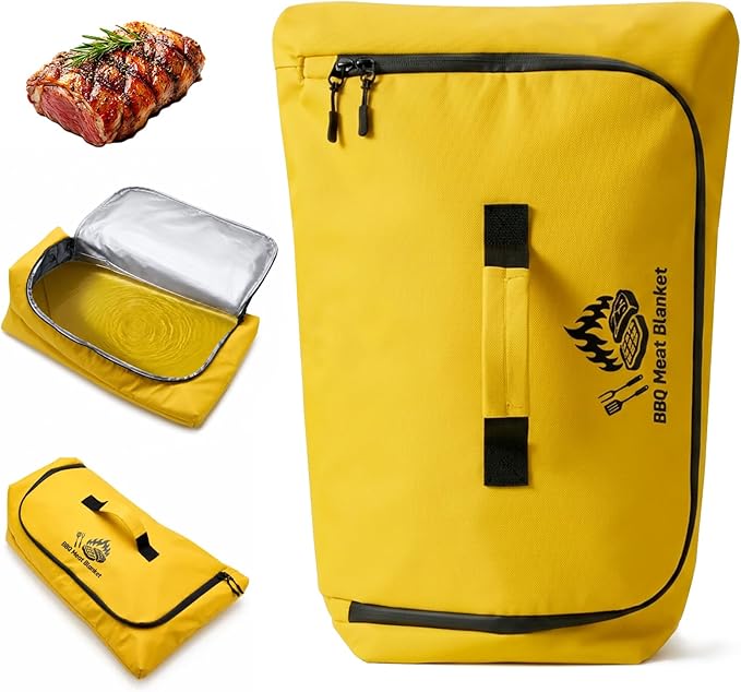 BBQ Blanket for Resting Meat, 22.5" BBQ Meat Resting Blanket for Grilling Accessories, Meat Resting Bag for Briskets, Pork Shoulders, Steaks -Birthday Father's Day Grilling Gifts for Men Dad Husband