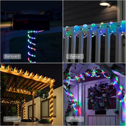 ANJAYLIA 99FT 300 LED Color Changing Rope Lights with Plug and Remote | Led Outdoor Waterproof Rope Light with Color Option, 7 Modes, Timer, Memory, Remote for Bedroom, Deck, and Holiday Decor