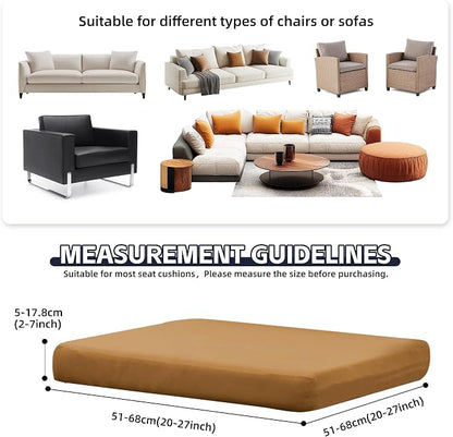 14Pcs Patio Cushion Covers, Outdoor Stretch Cushion Covers, Washable | Stretch Fit, Replacement, Washable and Reusable Furniture Protectors, Fits most patio furniture cushion covers, Cover Only