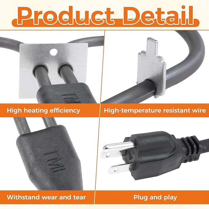 116-7000-0 Electric Heating Element | Compatible with Brinkmann Gourmet Electric Smoker - SmokeN Grill 810-5290-5 810-5290-C 810-7080-K 810-7090-S Heating, 1500 W